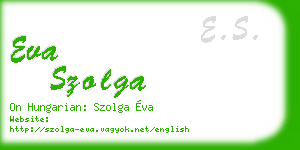 eva szolga business card