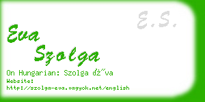 eva szolga business card